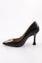 4502 Women's Pointed Toe Crystal Jewelled Buckle Goblet Heel Shoes - 3