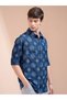 Printed Oversized Collared Shirt with Pockets - 6