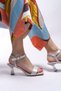 Ameradyl Women's Evening Dress Heeled Shoes 0012248 Silver Satin - 5