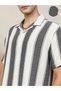 Oversized Striped Collared Shirt - 5