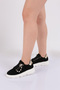 Women's Black Suede Sneakers - 21193118 - 5