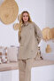STONE ZIPPERED LINEN SET