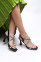 Women's Heeled Shoes 0012371 Black Skin - 3