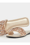 Embellished Strap Slip on Flat Sandals - 3