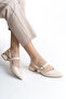 Women's Thick Heel Open Back Classic Heeled Casual Shoes Noble Beige - 2