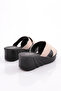 2132-22Y Women's Cross Strap Slippers Beige - 3