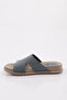 P33 Women's Slippers Genuine Leather Blue Nubuck - 3