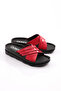 1732-22Y Women's Cross Strap Slippers Red Patent Leather - 2