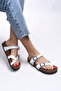 Jessinesra Women's White Skin Flip Flops - 0012501 - 2
