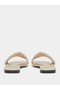 Embellished Strap Slip on Flat Sandals - 4