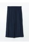Lcwaikiki Classic Navy Blue Women's Elastic Waist Skirt - 2