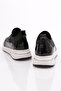 Women's Floral Detail Sneaker Shoes Black Patent Leather White 51235105 - 3