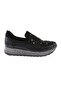 -05-23Y Women's Thick Sole Crystal Stone Sneakers Shoes Black