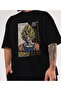 Super Saiyan Goku Front Printed Black Oversize T-Shirt