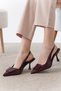 Cherry Rubber Detailed Women's Heeled Shoes - 3
