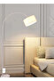 Nordic Simple Eye-Protection Vertical Floor Lamp with 9W Tri-Color LED, White