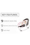6 - in - 1 Cozy Rocker Bassinet with Wheels, Awning & Mosquito net - Pink - 6