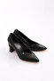 589 Women's Pointed Toe V-Cut Low Heeled Shoes - 2