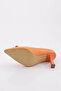 1374 Women's Flat and Reverse C Letter Buckle Silver Stone Pointed Toe Heeled Shoes - 5