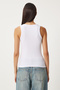 Ribbed Thick Strap Knitted Tank Top White Lhj0001 - 4