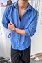 Blue Basic Relaxed Shirt