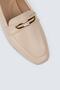 Beige Women's Buckle Ballerinas - 5