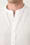 Men's Long Sleeve Pocketless Judge Collar Shirt - White - 5