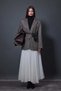Oversize Herringbone Jacket - Brown - 2