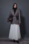 Oversize Herringbone Jacket - Brown - 4