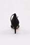 5315 Women's Ankle Strap Colorful Stripe Heeled Shoes Black Denim - 4