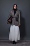Oversize Herringbone Jacket - Brown - 6