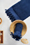 100% Cotton 50x90 Rib Pattern Navy Blue Bath Towel - 2