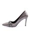 Kn-02-23Y Women's Silver Stone Banded Evening Dress Shoes Platinum - 3