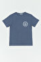 100% Cotton Boys' T-Shirt with Text Printed on the Front and Back