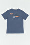 100% Cotton Boys' T-Shirt with Text Printed on the Front and Back - 2