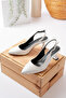 Women's Harmony Open-Back Heeled Shoes Champagne Heel - 4