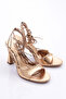 Women's Evening Dress Shoes Gold Honeycomb 86212821 - 2