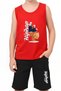 Takla Teddy Bear Printed Boys' Strappy T-Shirt and Shorts Top and Bottom Set - 4