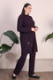 Women's Plus Size Seasonal Combed Cotton Suit - 6