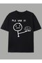 Men's Funny'Please Use' Printed T-Shirt Oversize - 2