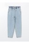 Lcw Jeans Indigo Elastic Waist Mom Fit Women's Jean Trousers - 5