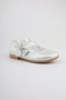 Girls' Ballet Shoes with Bows, Children's Ballet Shoes with Stones, Children's Silver-Colored Ballet Shoes. - 7