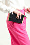 Black Stone Patterned Women's Portfolio & Clutch Bag Set (29 x 19) _(19 x 11) cm - 8