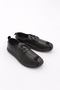 Men's Stitching Detailed Sneaker Shoes Genuine Leather Black Black Nubuck 109713616 - 2