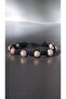 Bensei Lava Stone & Pu Leather Adjustable Bracelet for Men, Black
