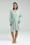 Women's Mint 3 Piece Set, Lace Tank Dressing Gown and Shorts Set - 3