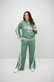 Women's Plus Size Corded Wide Leg Tracksuit Set 8164-25 - 3