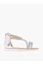 Juniors Embellished Strappy Sandals with Zip Closure - 3