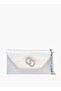 Embellshed Crossbody Bag with Chain Strap and Flap Closure - W 7 x H 11.5 x D 21 cm