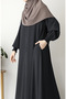 Asel Mevlana Flared Ferace Smoked - 4